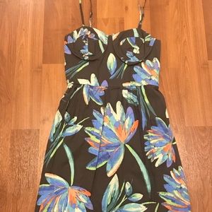 Floral Print Gray Dress